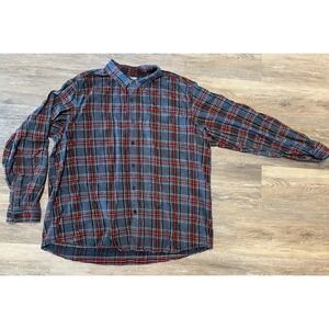 L.L. Bean Flannel Shirt Mens XXL Traditional Fit Plaid Button Up Cotton Soft